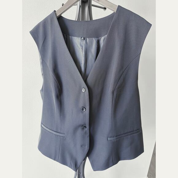 Generic Jackets & Blazers - Curvy Plus Women's Black Sleeveless Blazers Open Front Casual Vests